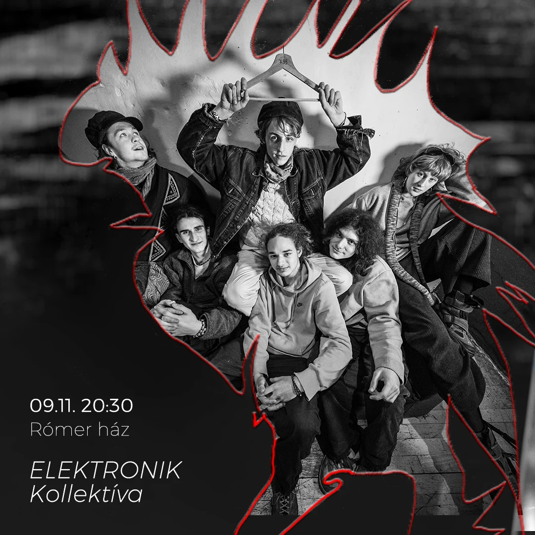 Az Elektronik Kollektiva zenekar tagjai a koncert plakátján.