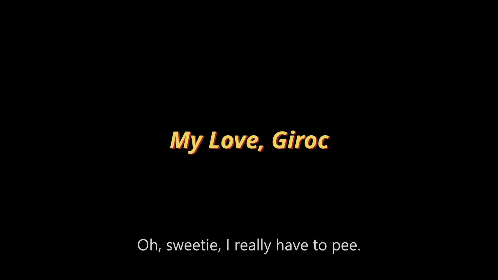 A My Love, Giroc című film plakátja