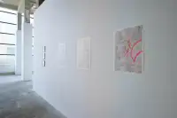 A Torula belső tere kiállítási installációval.